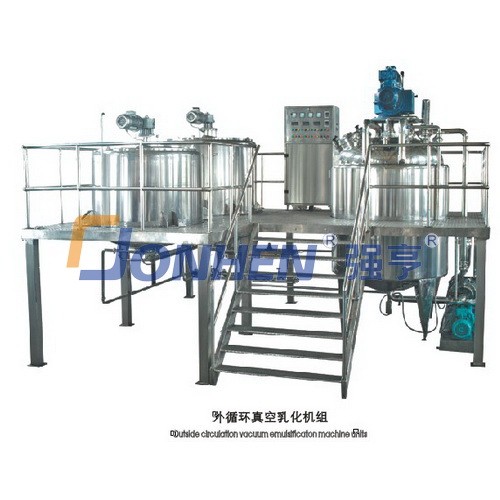 External circulation vacuum emulsifying unit